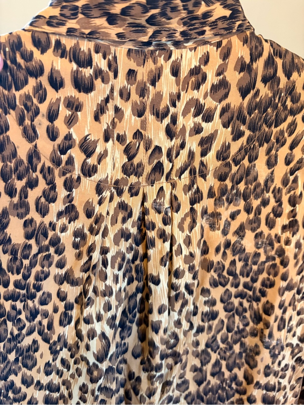 Vtg 90s Lizwear Leopard Print Shirt Womens L Long Sleeve Mob Wife Blouse Retro - Picture 7 of 7